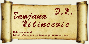 Damjana Milinčević vizit kartica